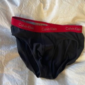Calvin Klein briefs.  Size L